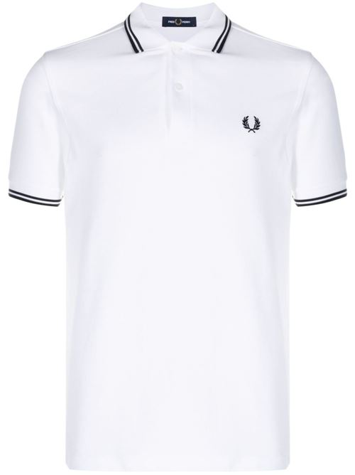 Polo uomo M3600 manica corta bianco/nero FRED PERRY | M3600200